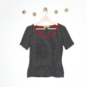 St. John Striped Ringer Tee